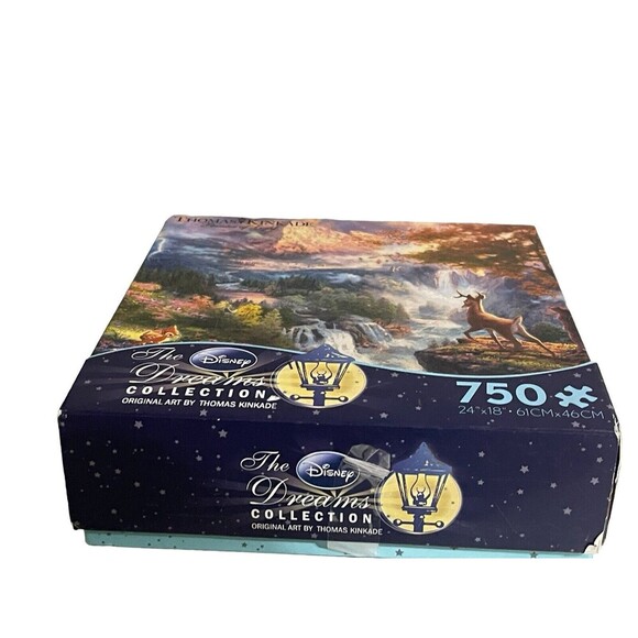 Disney Thomas Kinkade Dreams Collection 750 Piece Puzzle Bambi's First Year Comp - Picture 4 of 16